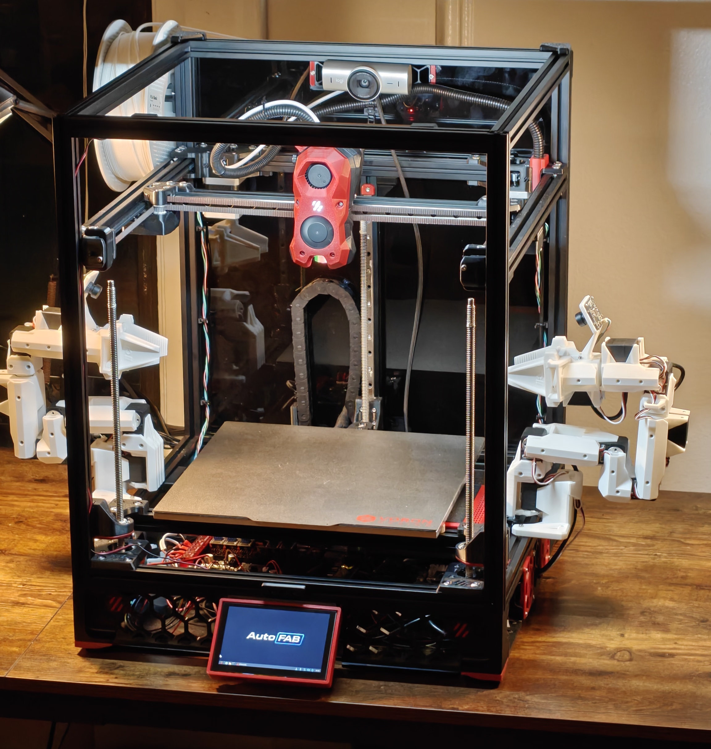 AutoFAB V1 with assembly arms extended.